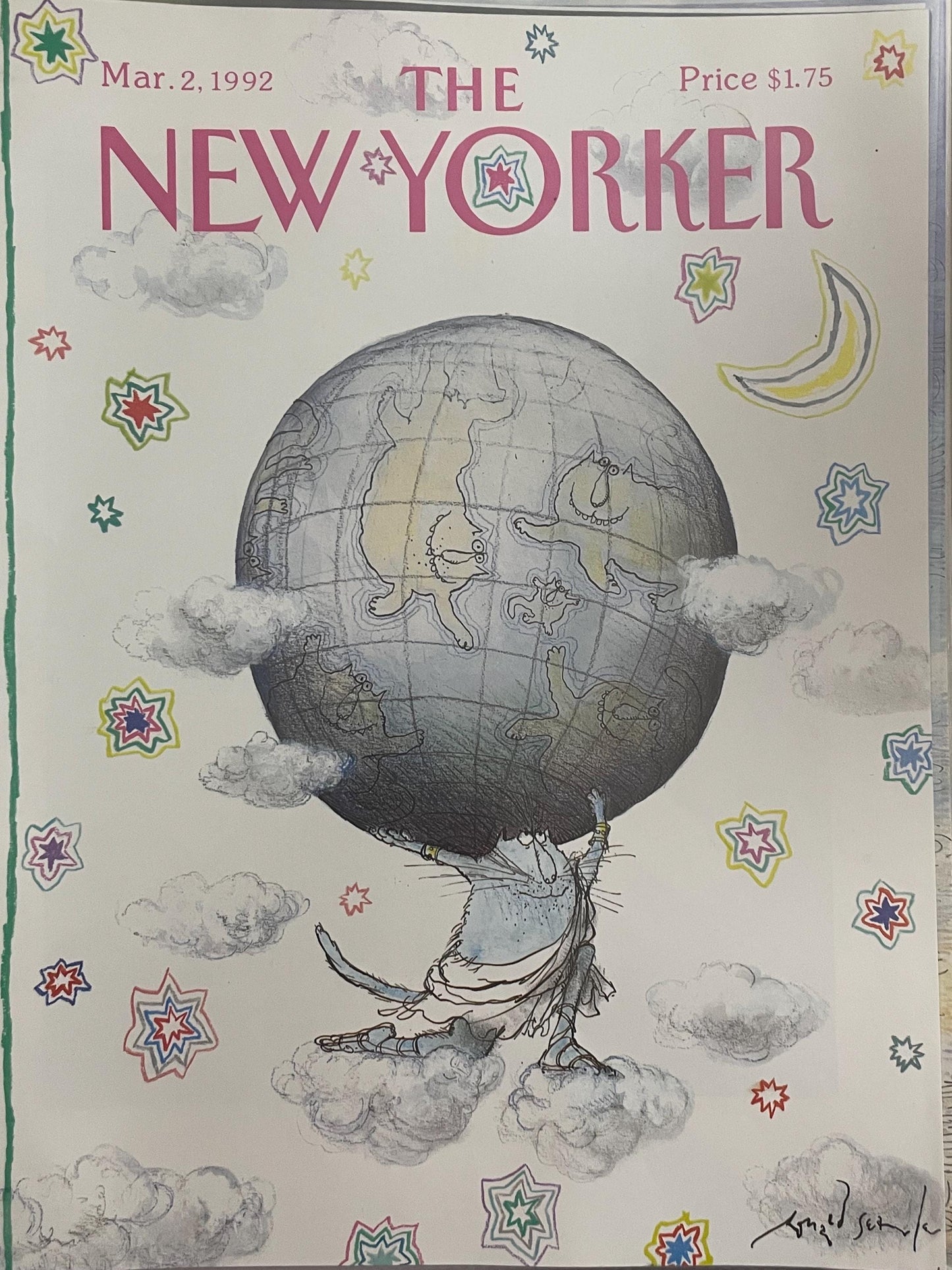 NEW YORKER Magazine cover - March 2, 1992
