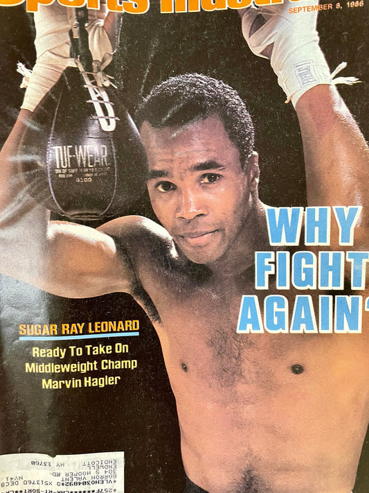 Sports Illustrated Magazine complete issue - Sugar Ray Leonard Why Fight Again? September 8, 1986