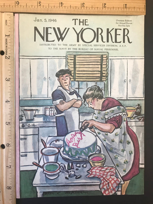 NEW YORKER Magazine - January 5 1946 - Collectible Overseas Edition for Armed Forces Navy & Marines