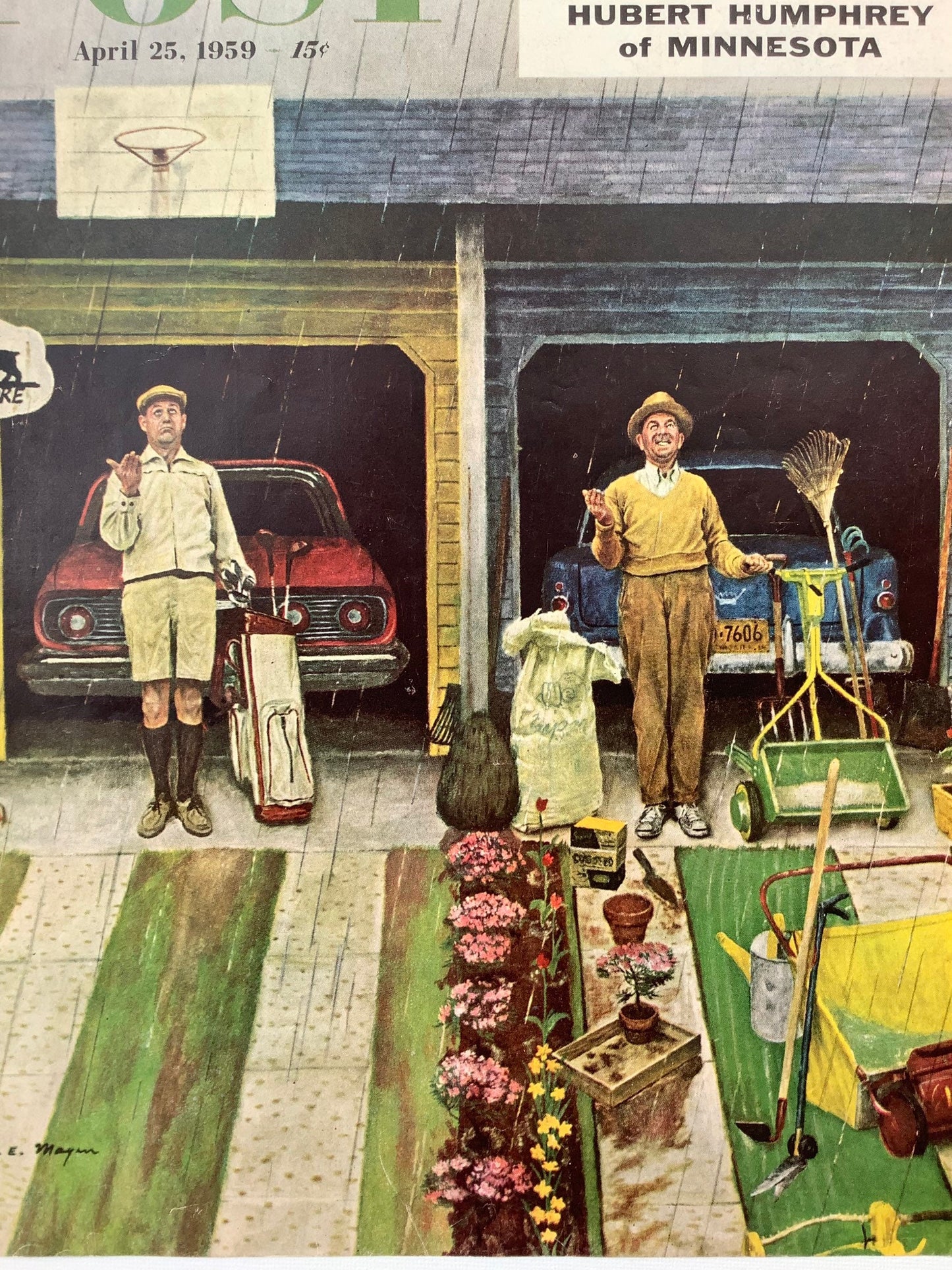 RARE - Saturday Evening Post - Original Cover - April 25, 1959