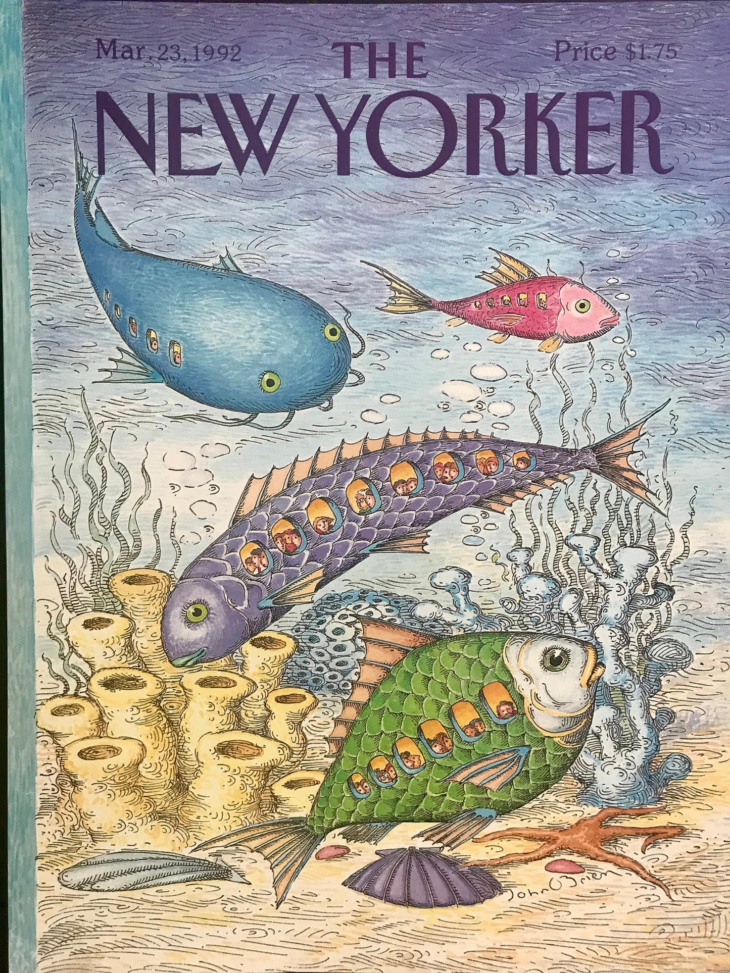 Vintage NEW YORKER Magazine original cover - March 23, 1992