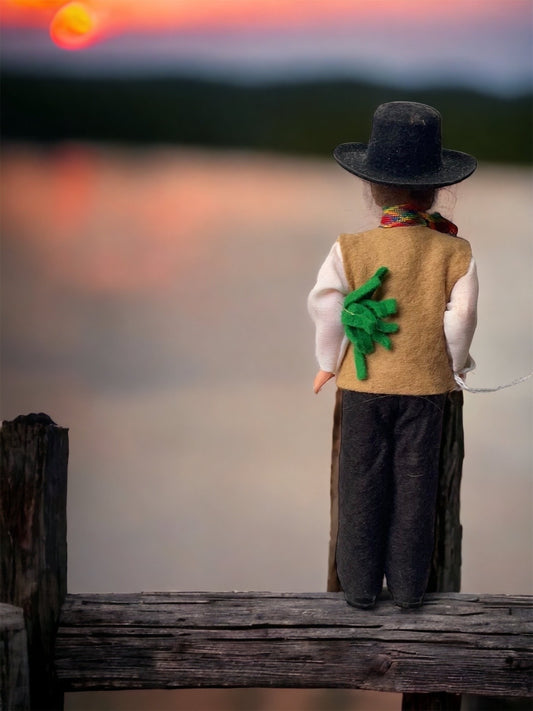 Stunning vintage collectible art Doll from Lugano, Switzerland