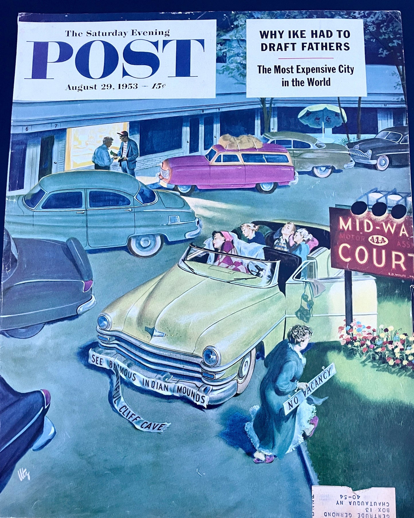 Saturday Evening Post - Original Cover - August 29. 1953