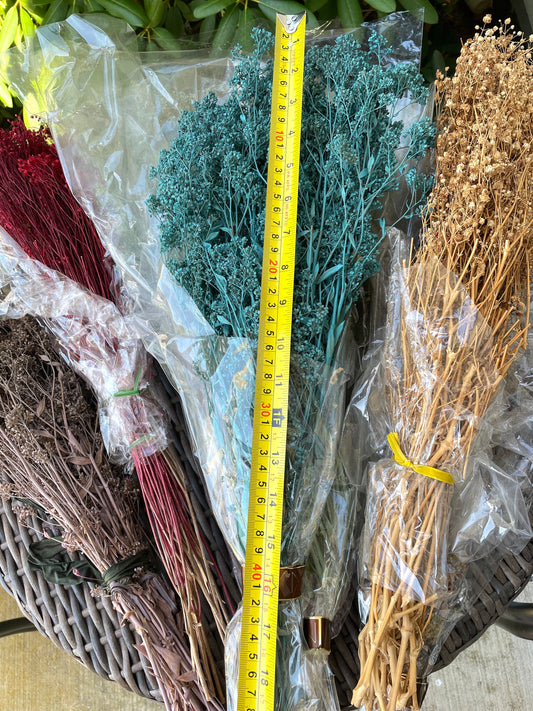 Huge lot of vintage dried flowers for crafts - includes an array of colors