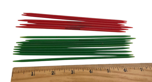 1950's Vintage Boye Double Pointed Knitting Needles – Celluloid Acetate Plastic 7” Non-Inflammable Marked, Mid-Century Craft Supplies