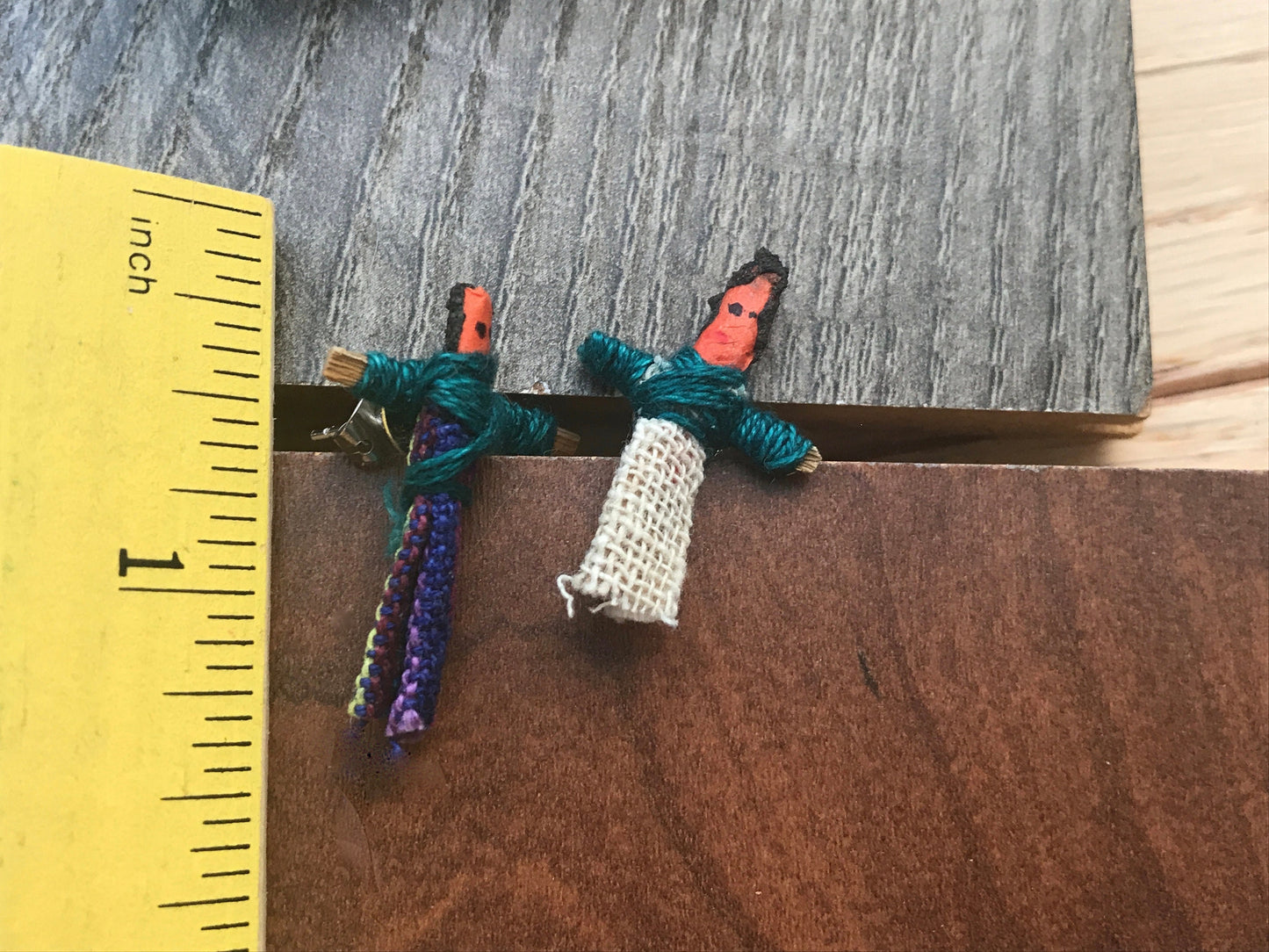 Unique little worry doll stud earrings