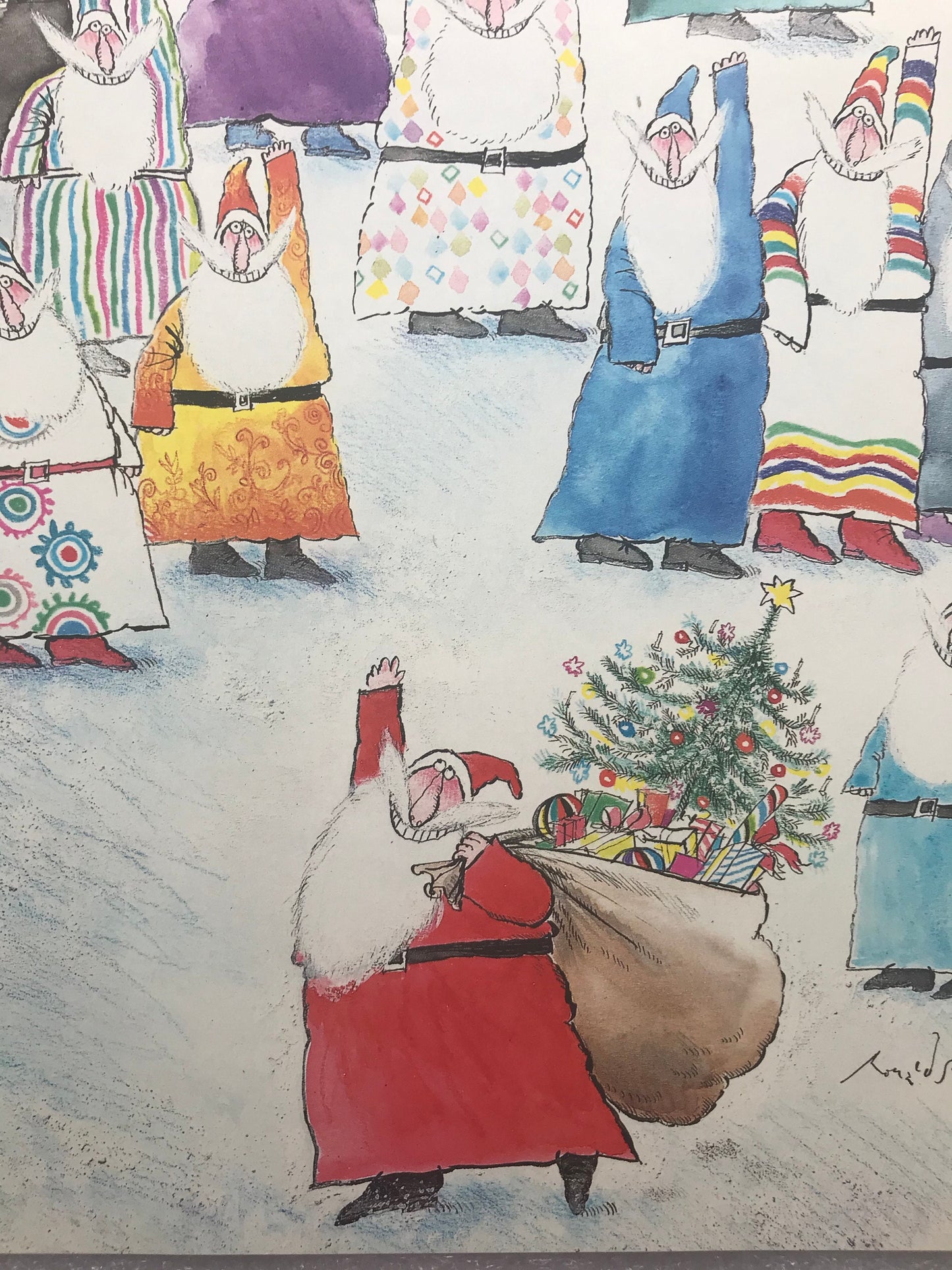 December 25, 1989 - The NEW YORKER - cover only - Christmas, Santas