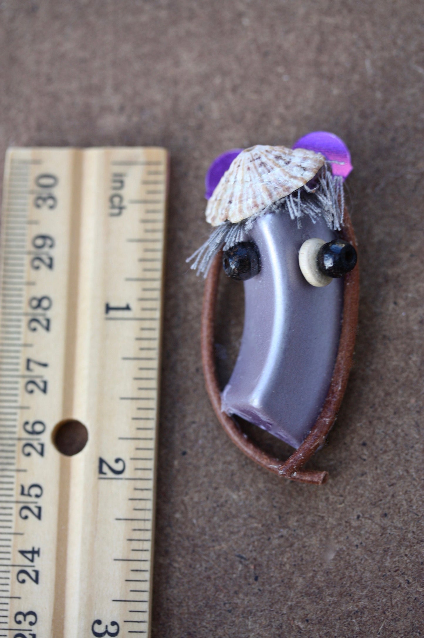 Meet my horse - Assemblage art / mixed media collage, mosaic - magnet, pin, necklace pendant or Christmas ornament