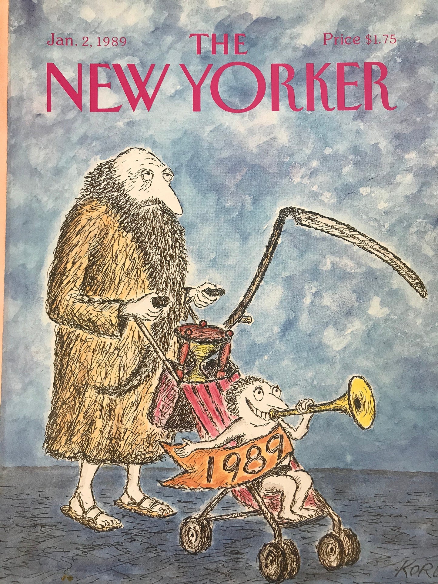 The NEW YORKER cover only - January 2, 1989 - Koren