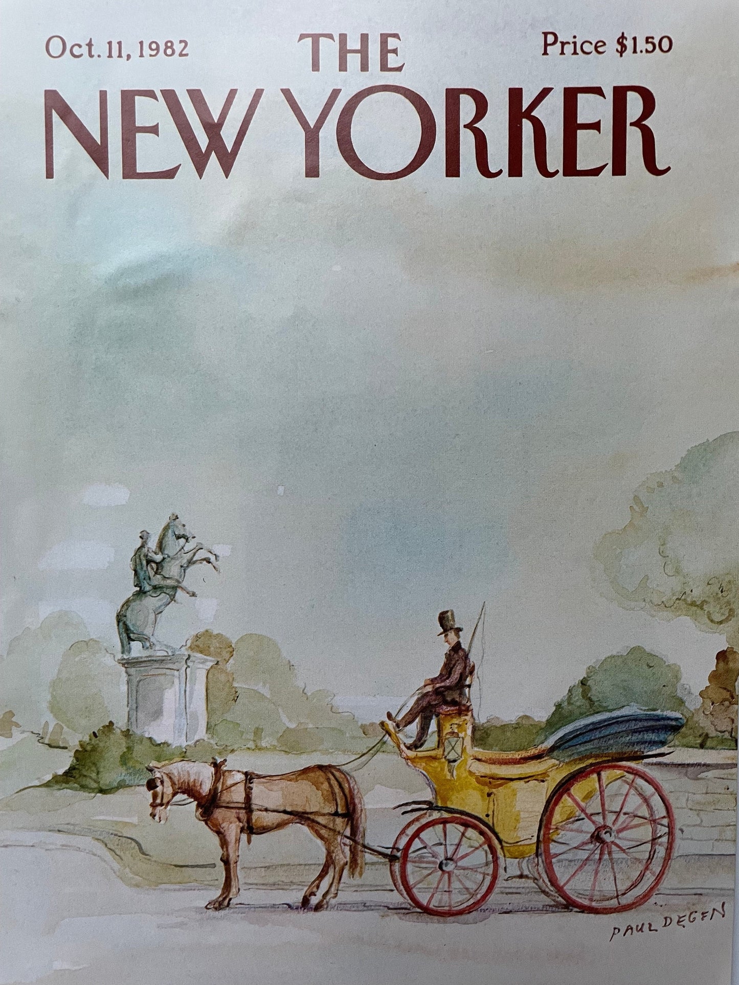 Vintage NEW YORKER Magazine original cover - October 11, 1982