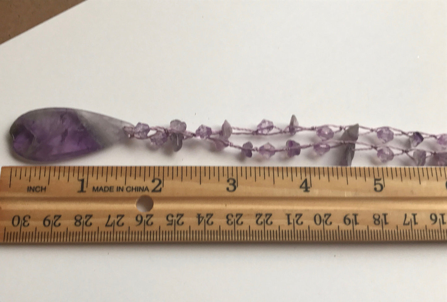 Stunning purple amethyst vintage necklace - lavender amethyst and gemstone chips