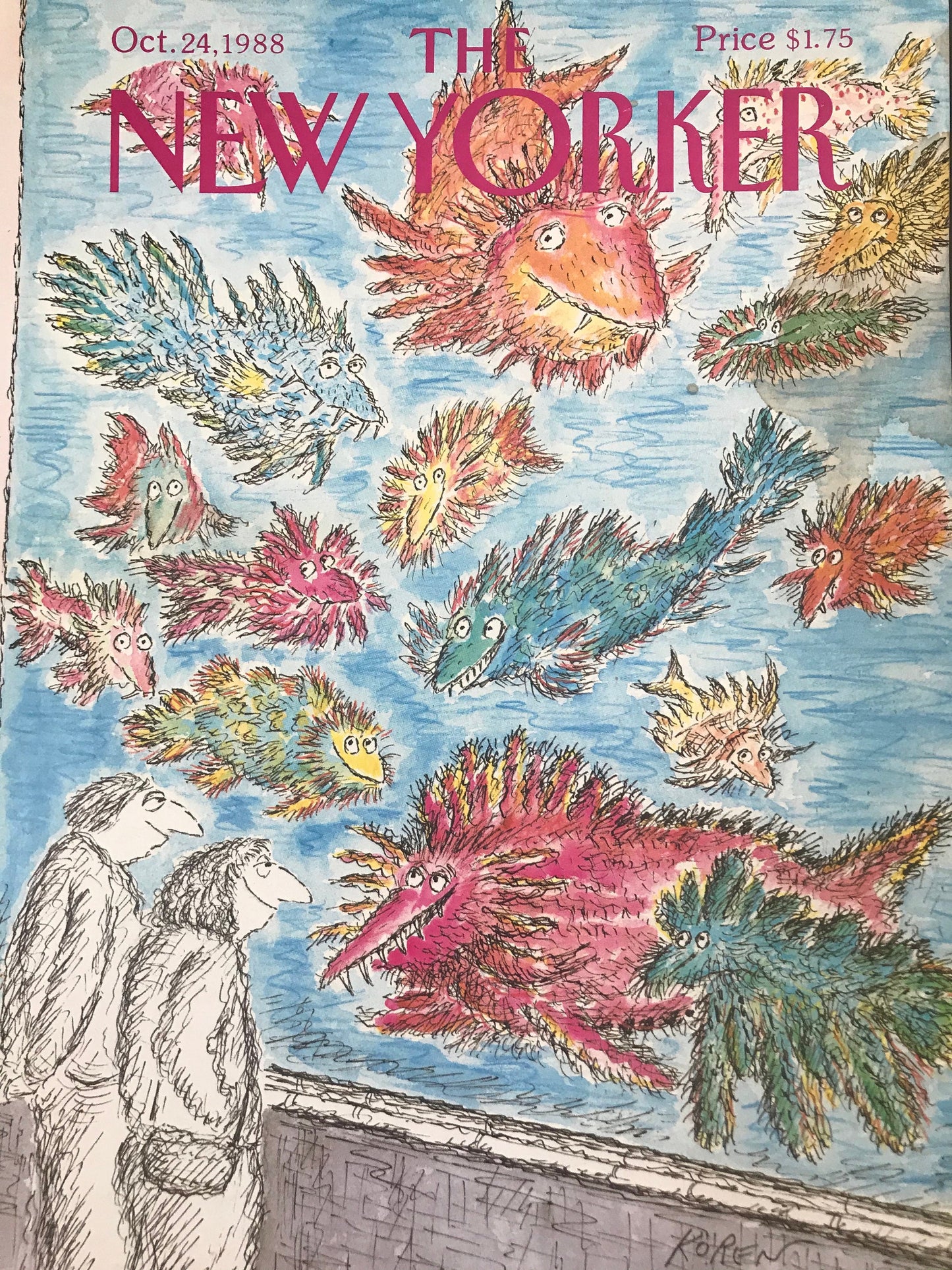 The NEW YORKER cover only - October 24, 1988 - Koren