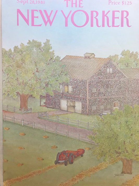 September 28, 1981 - The NEW YORKER - cover only