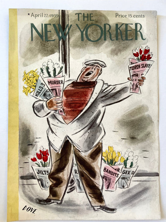 Very Rare, Very old NEW YORKER Magazine original cover - April 22, 1939