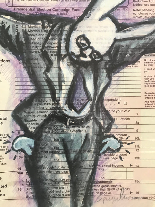 April 17, 1995 - The NEW YORKER Magazine original cover - taxes