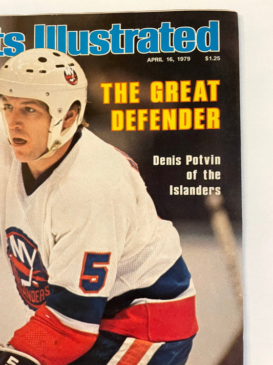 Sports Illustrated Magazine complete issue - April 16, 1979 - The Great Defender - New York Islanders Denis Potvin - hockey