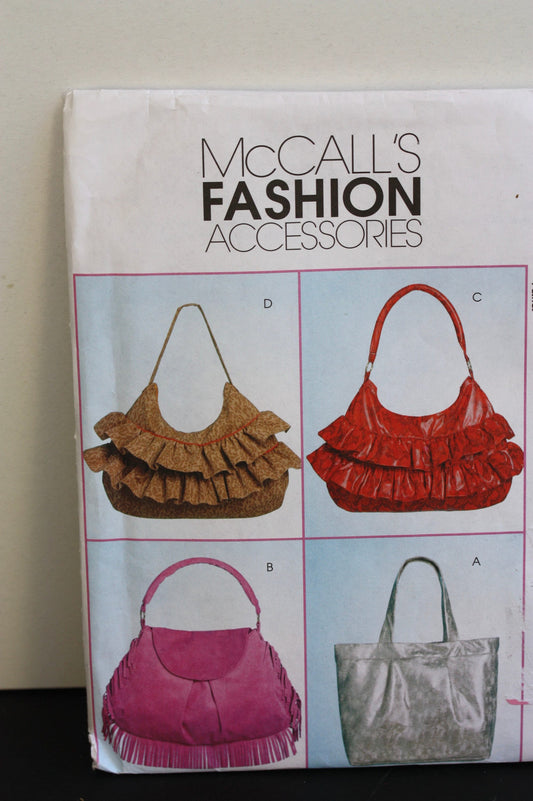 UNCUT Vintage Sewing Pattern - McCalls Fashion Accessories Pattern M5899 for Hobo Bags