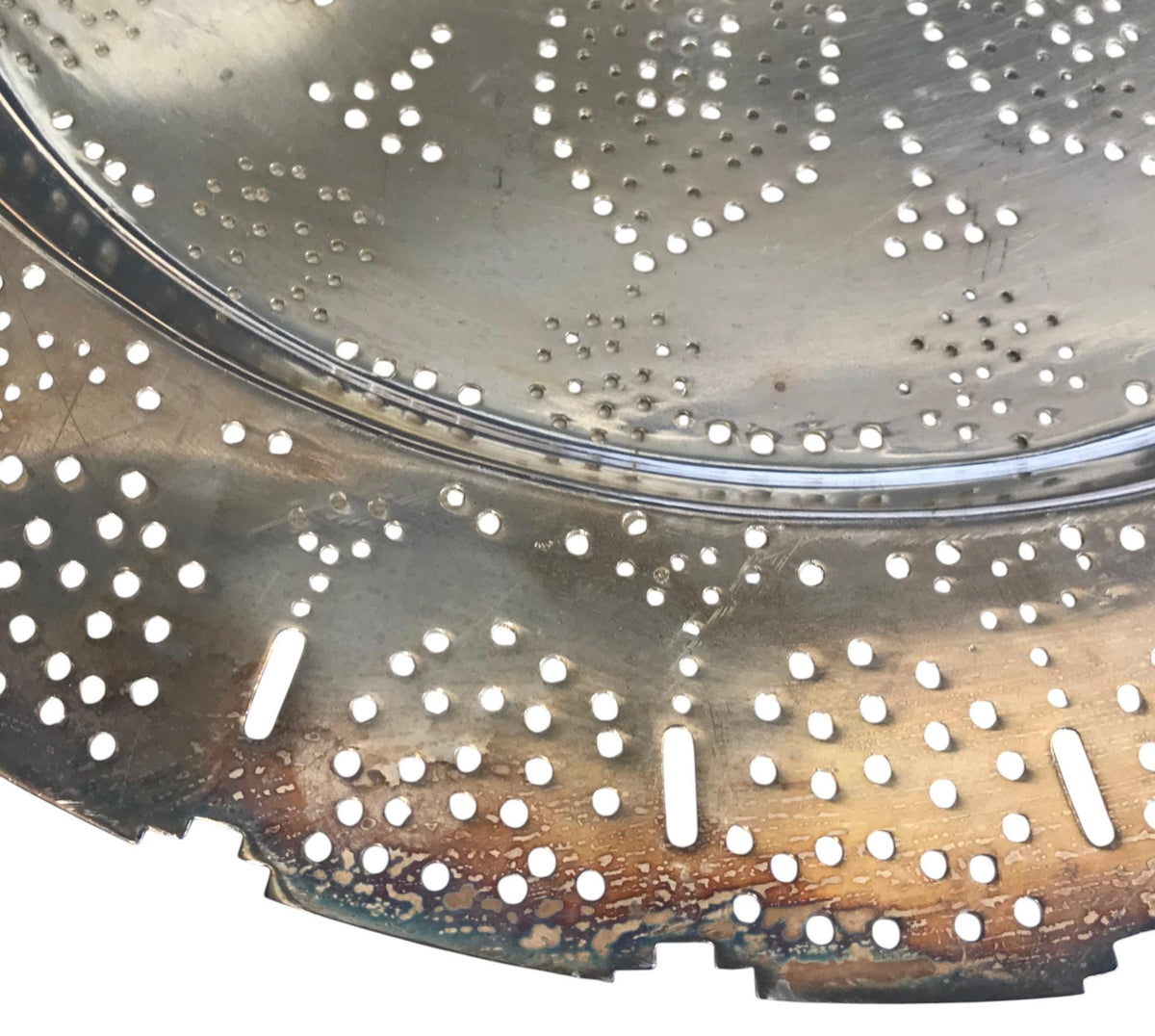 Paola Navone x Egizia Pierced Metal Tray | Designer Floral Serving Tray | Italian Design Decorative Charger