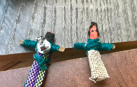 Unique little worry doll stud earrings