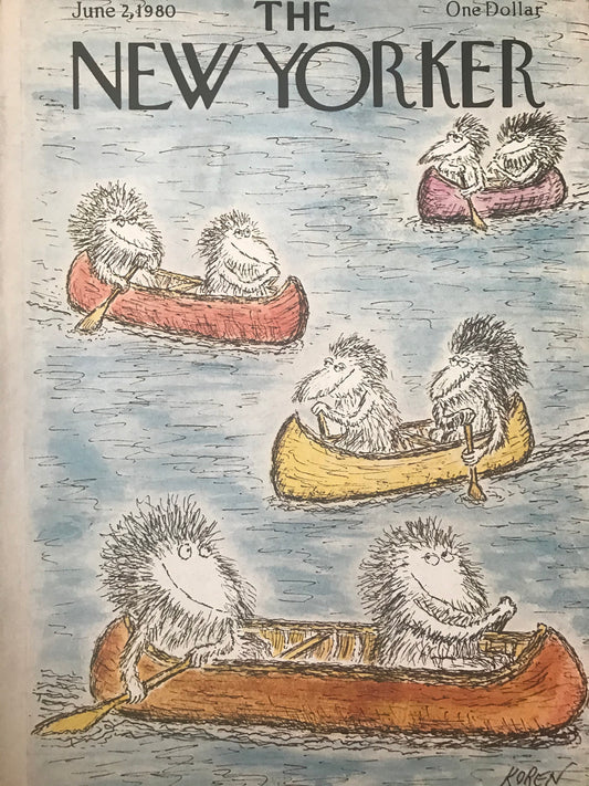June 2, 1980 - The NEW YORKER Magazine original cover - rowing, boats
