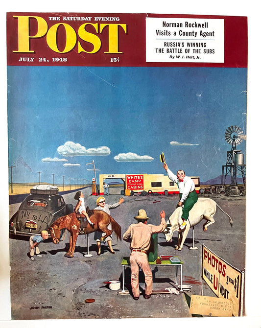 RARE - Saturday Evening Post - Original Cover - July 24, 1948