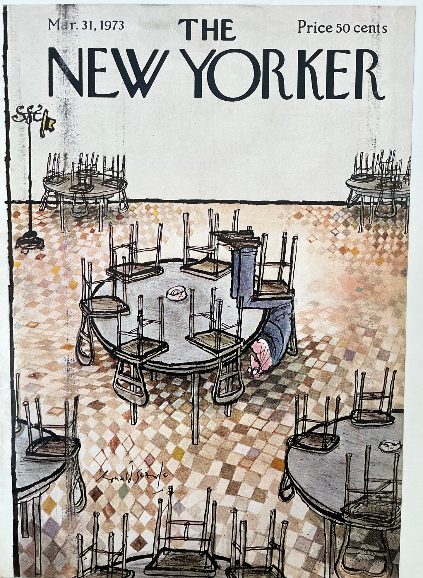 RARE - The NEW YORKER Magazine original cover - March 31, 1973