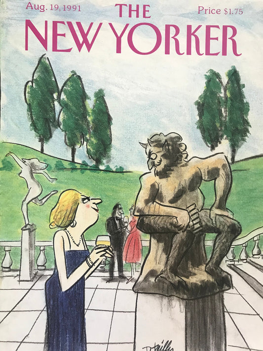 NEW YORKER Magazine cover - August 19, 1991 - sculpture