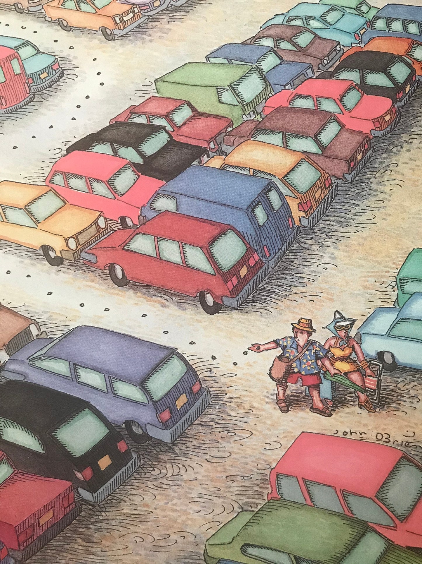 September 4, 1989 - The NEW YORKER Magazine original cover - parking lot, finding your car