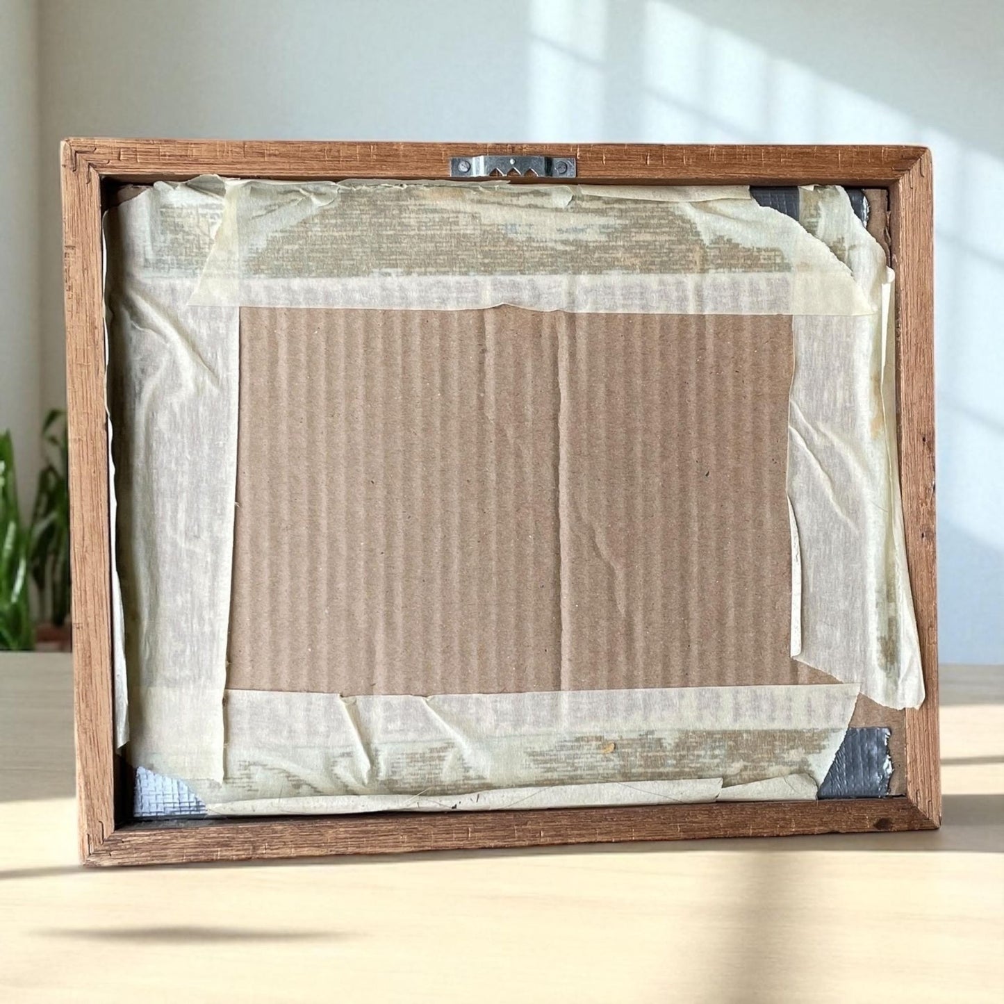 Matted and framed vintage teapot and fruit needlepoint - perfect for a kitchen wall