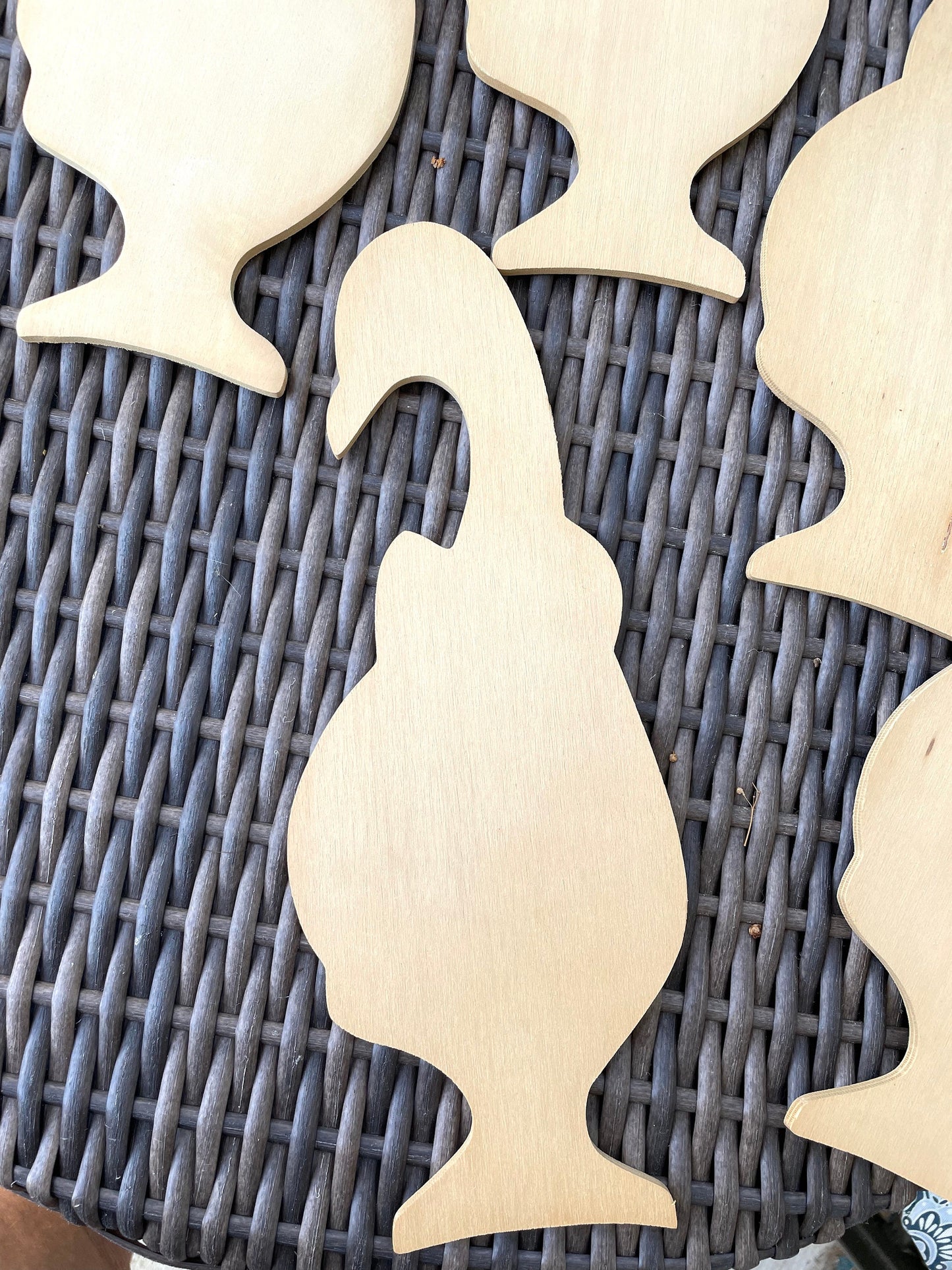 Lot of large unfinished solid wood duck forms - great for crafts - finish as you wish