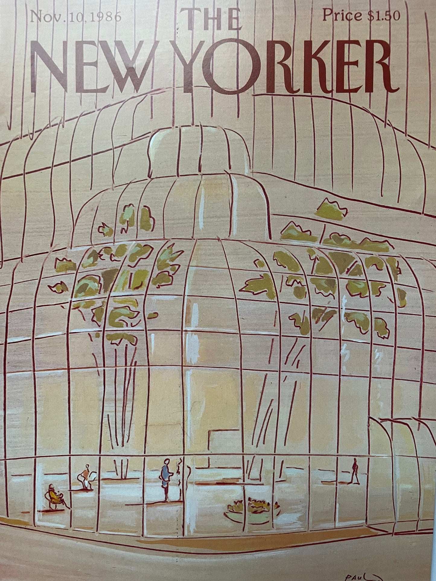 Vintage NEW YORKER Magazine original cover - November 10, 1986