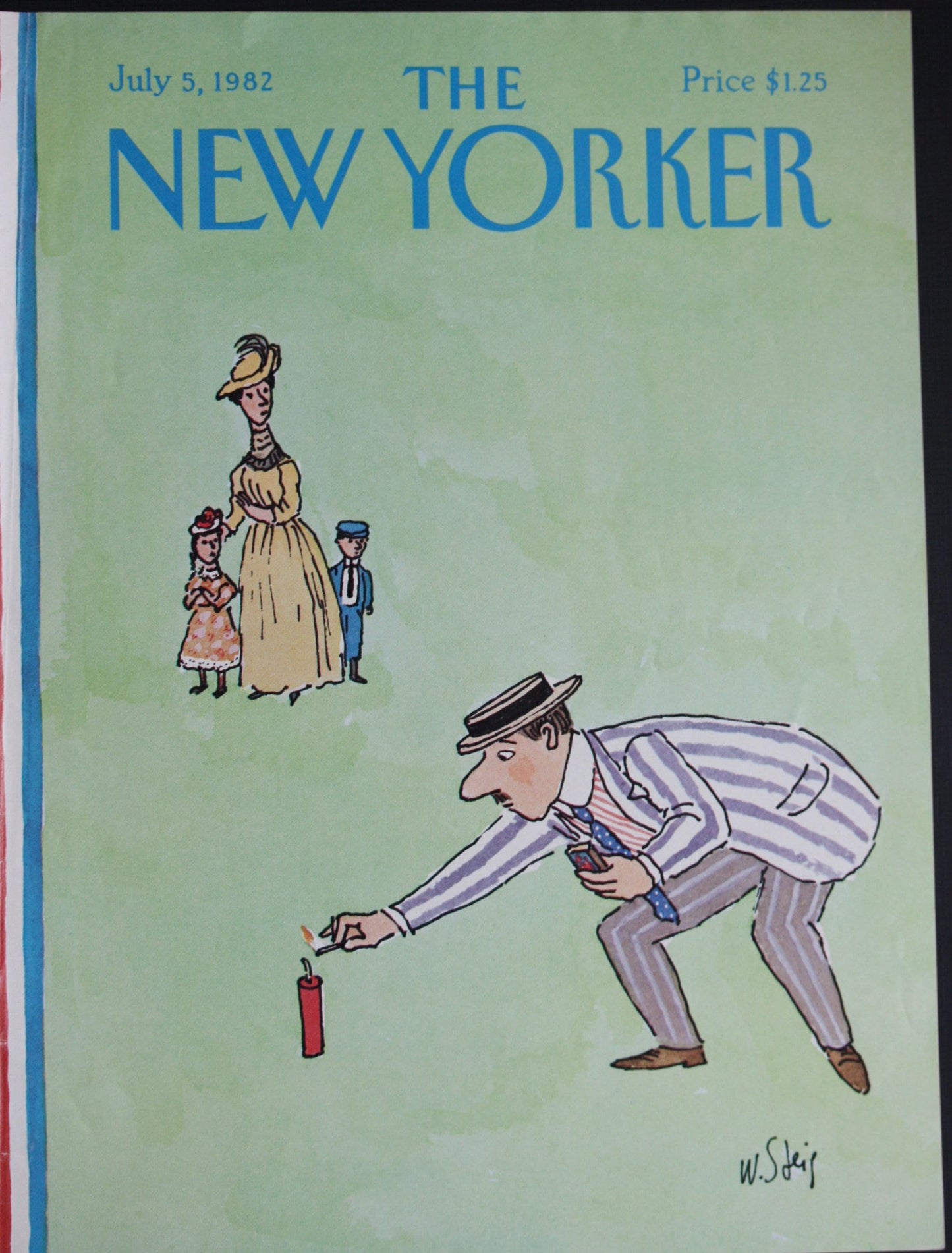 The NEW YORKER Magazine original cover - July 5, 1982 - Independence Day, fireworks