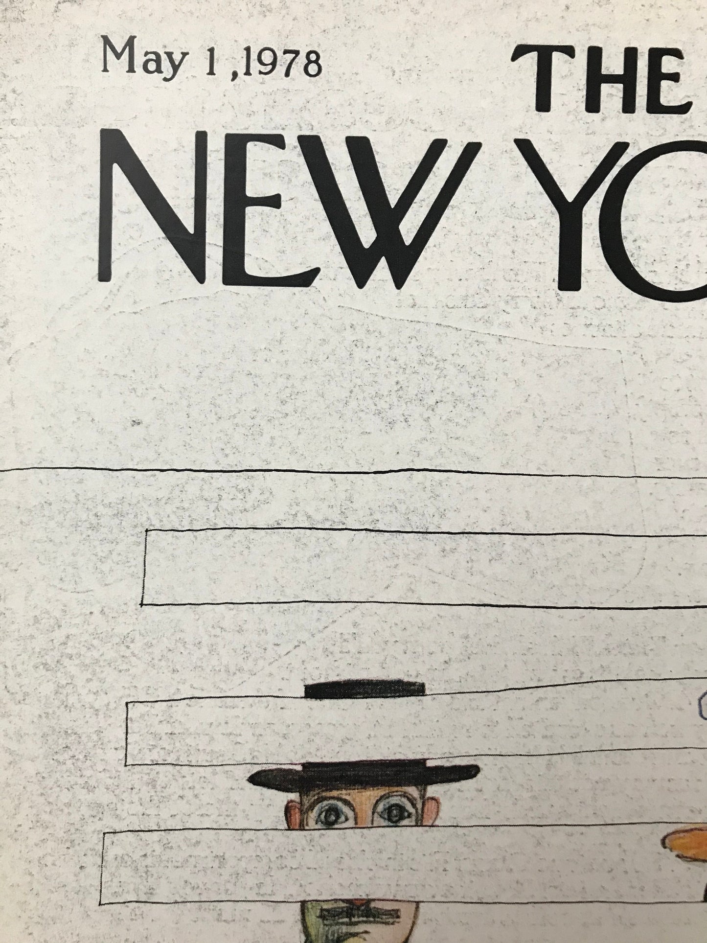 May 1, 1978 - The NEW YORKER Magazine vintage original cover by Steinberg