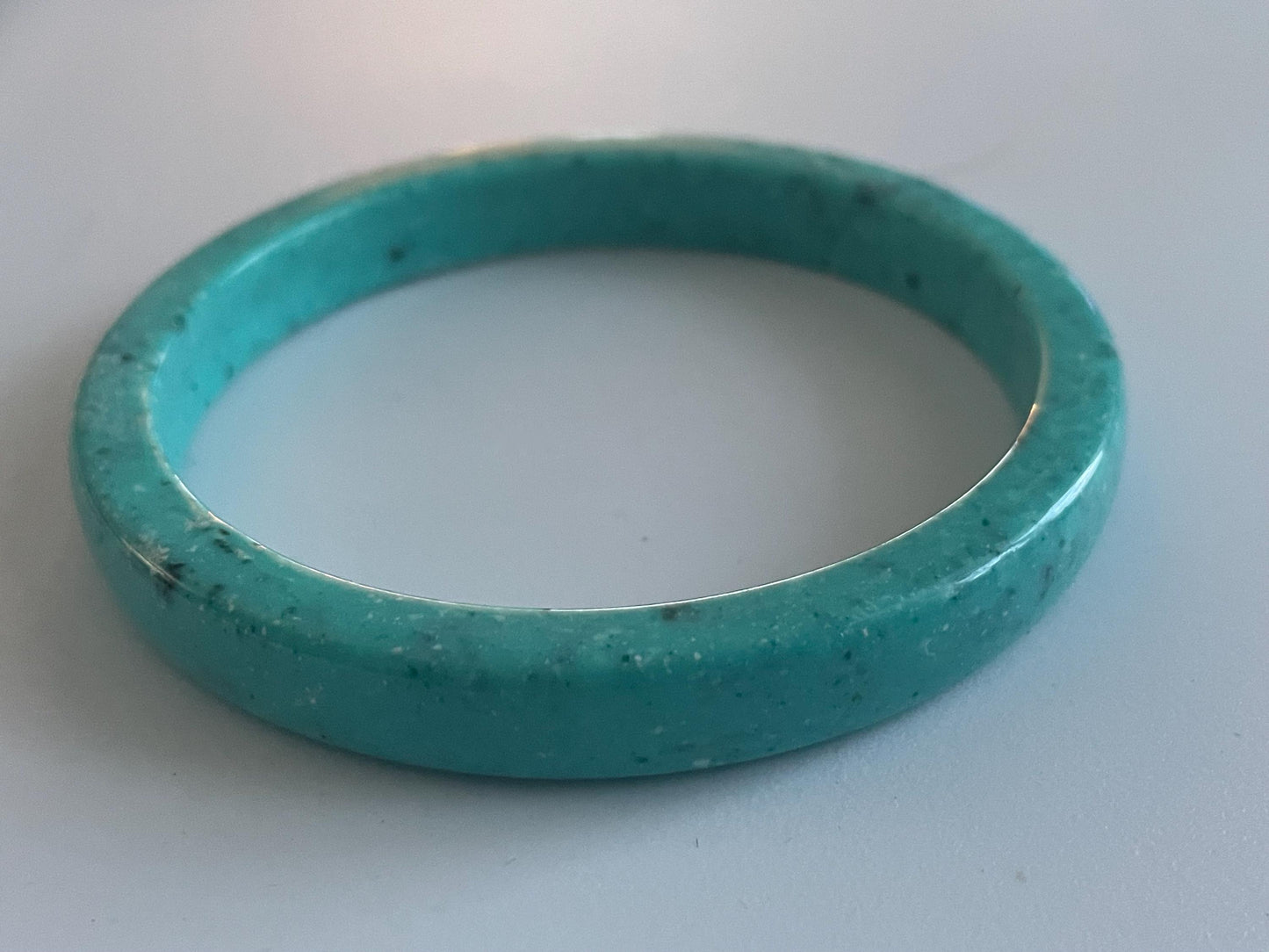 Vintage lucite or resin? turquoise bangle bracelet