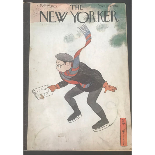 Rare - February 25, 1933 - The New Yorker Magazine - your choice: original cover only (by Rea Irvin) OR complete issue of the magazine