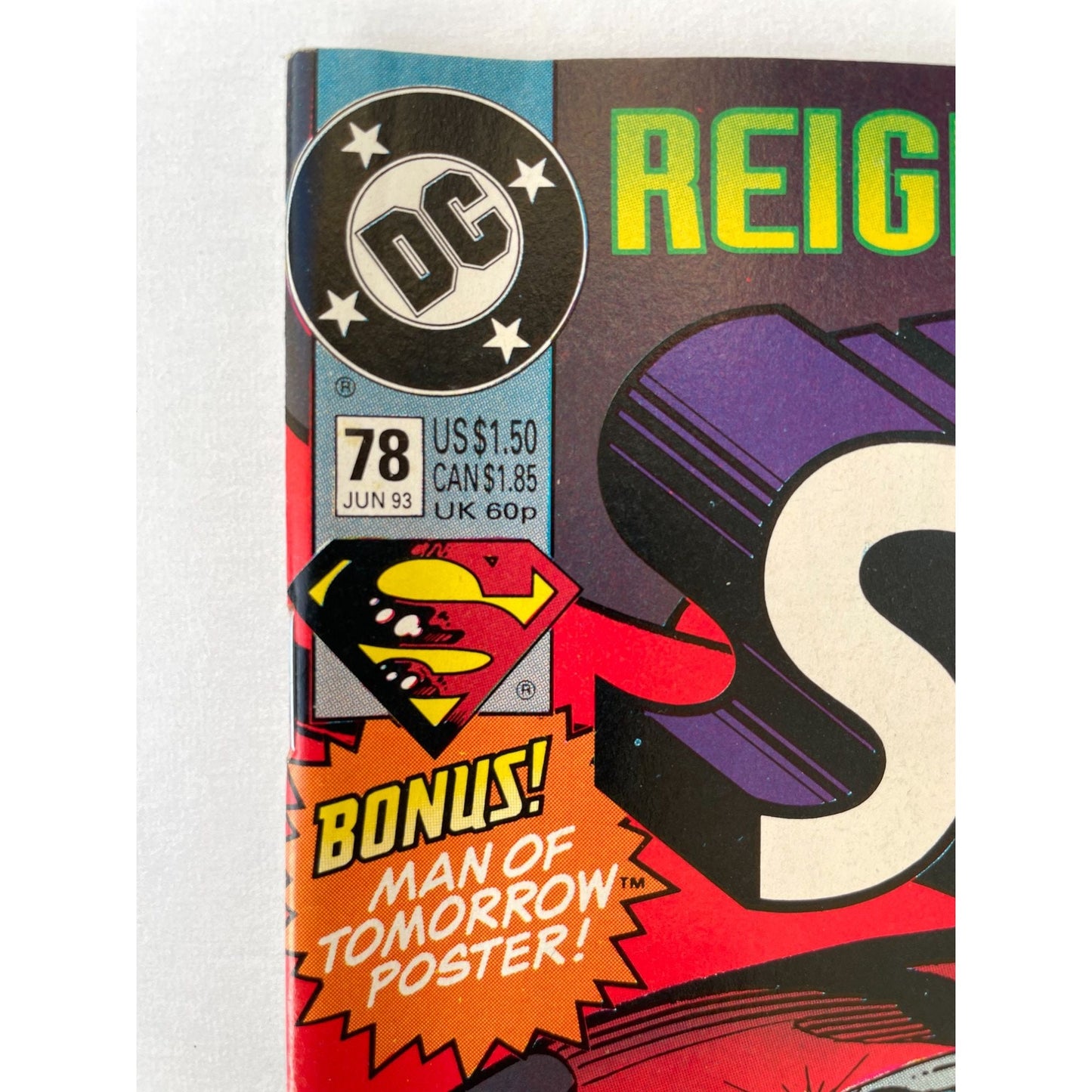 Vintage comic book - DC Comics - Reign Of The Supermen - Superman Vol 2 #78 - June, 1993