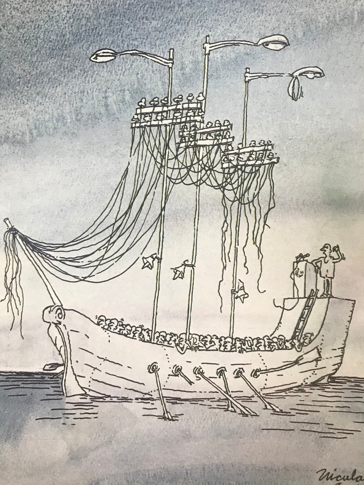 The NEW YORKER Magazine cover - March 3, 1975 - ship, boat