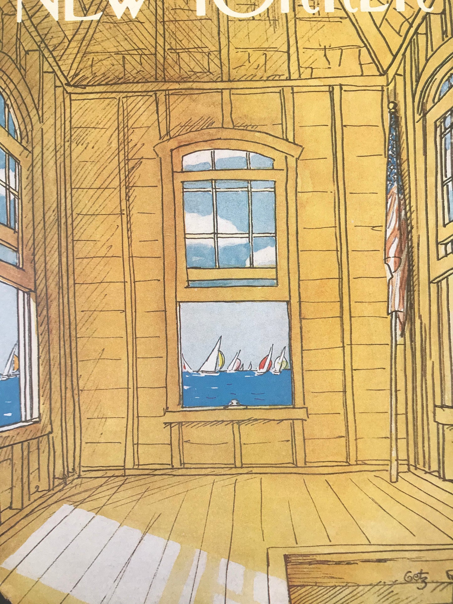 The NEW YORKER magazine cover only - July 2, 1979 - boat, boat house - Please read description