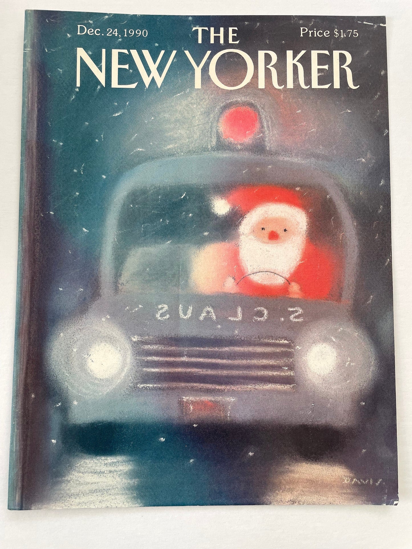 NEW YORKER Magazine cover - December 24, 1990 - Christmas cover