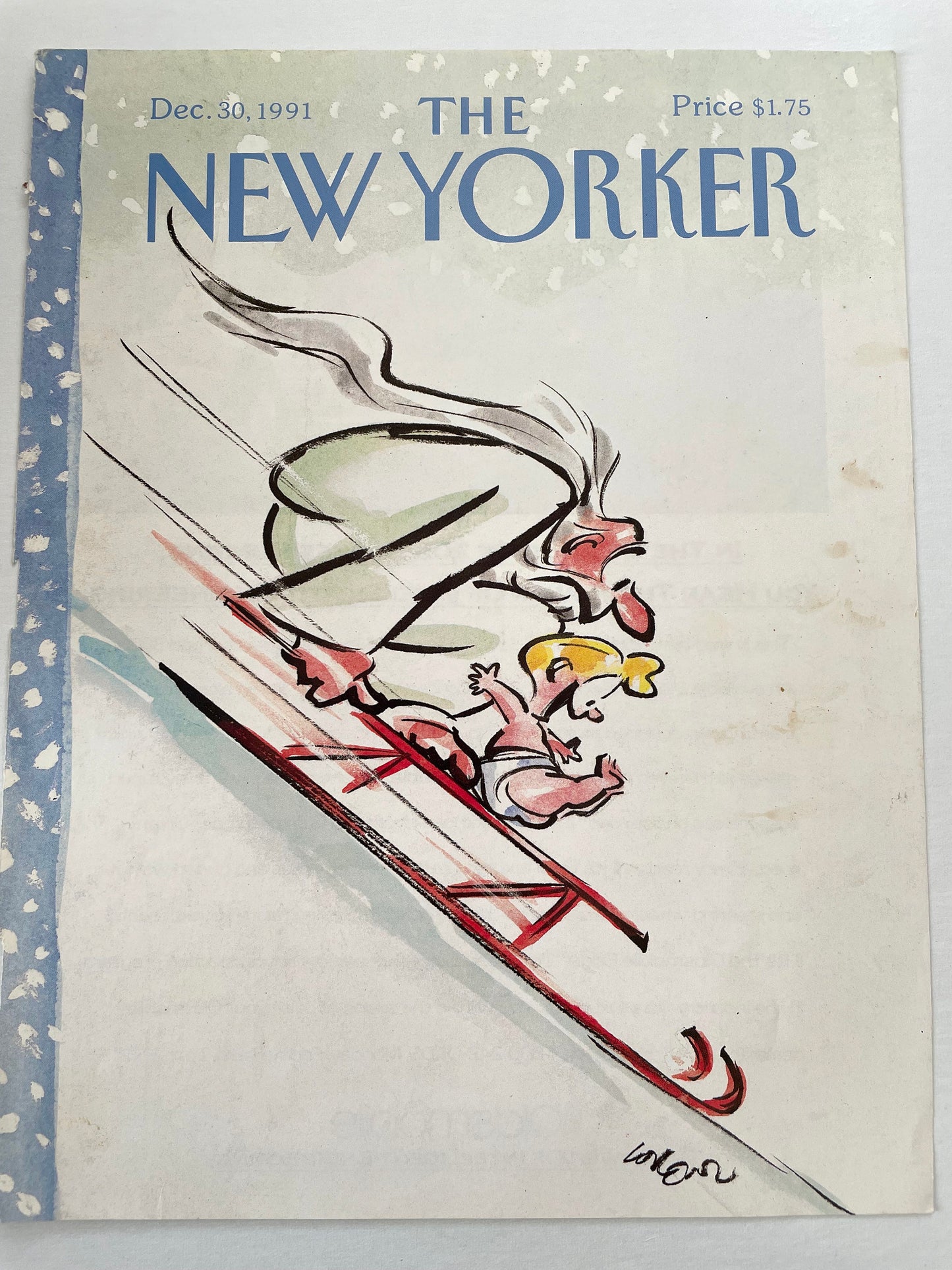 December 30, 1991 - The NEW YORKER Magazine original cover - Please read description