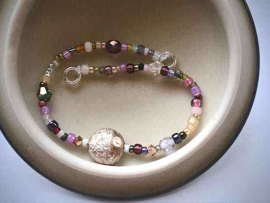 S I M P L I C I T Y Bracelet or Anklet - simple, delicate streamlined seed bead bracelets featuring colors that stir the soul