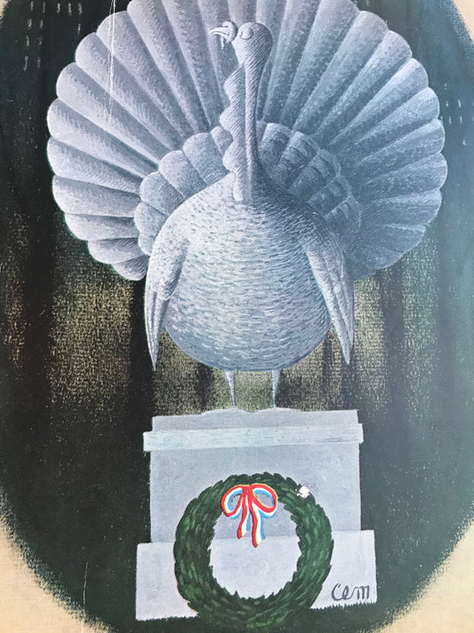 November 29, 1958 - The NEW YORKER Magazine original cover - Thanksgiving turkey - Please read description