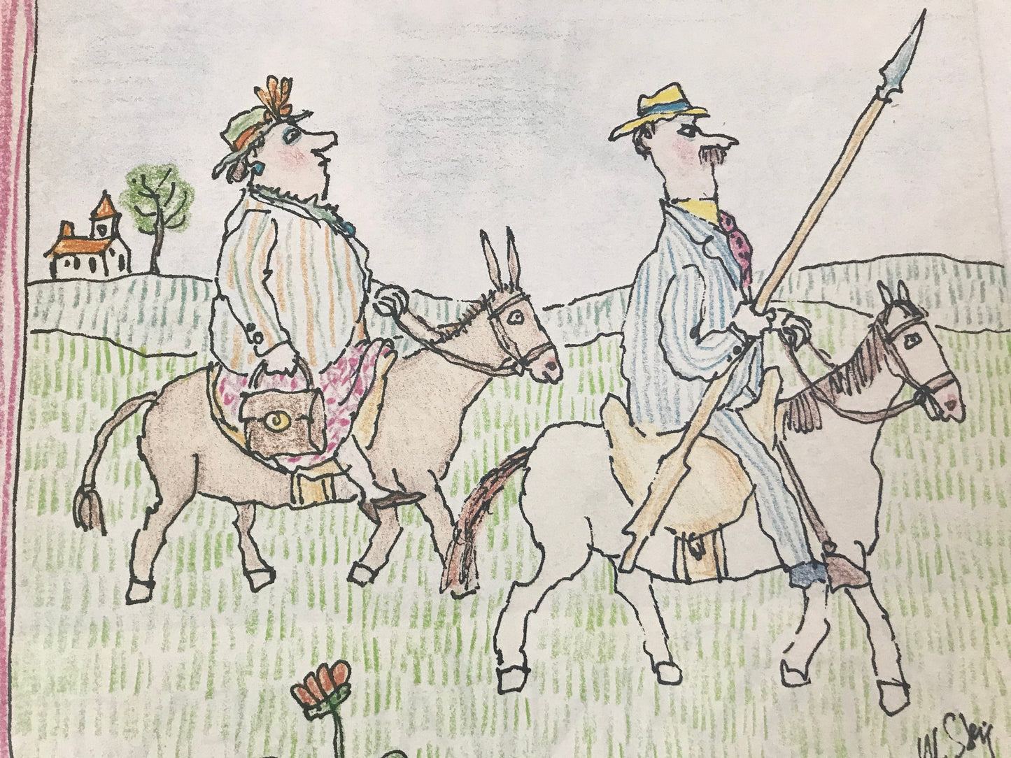 New Yorker Magazine - April 29, 1991 - Cover only - couple horseback riding - by William Steig