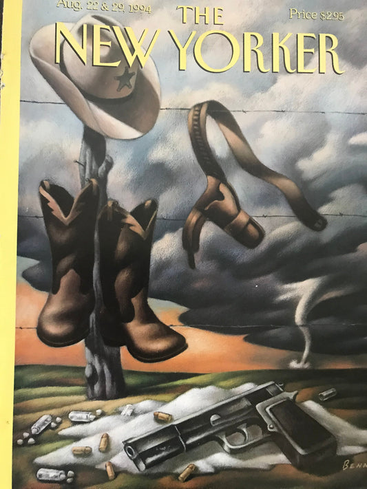 August 22 & 29, 1994 - The NEW YORKER - cover only - cowboy hat, cowboy boots, Western, country