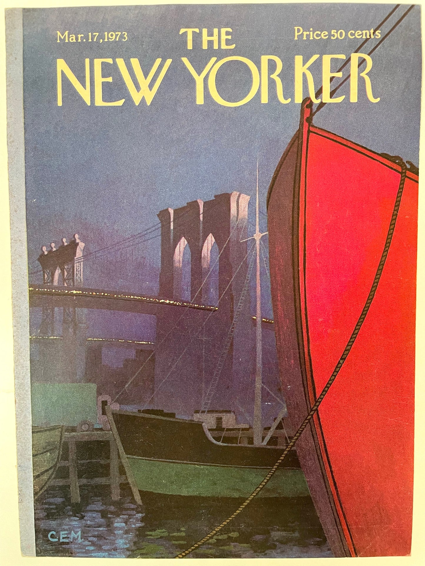 RARE - The NEW YORKER Magazine original cover - March 17, 1973