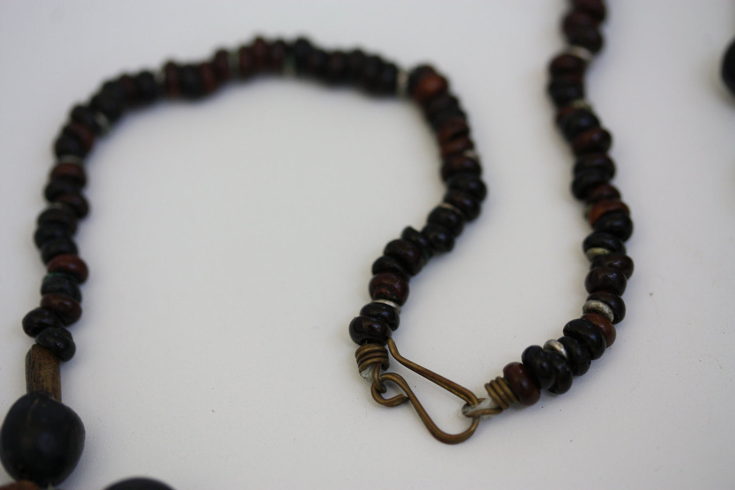 Unique carved elephant vintage necklace