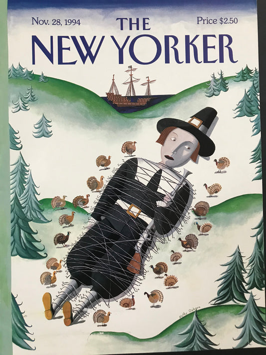 November 28, 1994 - The NEW YORKER Magazine original cover - Thanksgiving, pilgrim