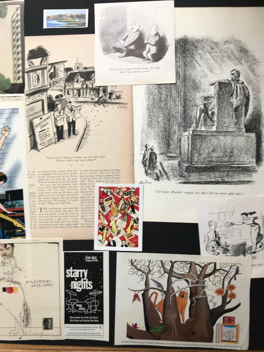 For The NEW YORKER Magazine lover - 3 dozen+ lot of cartoons, ads and art from original New Yorker magazines and books - 1950's till today