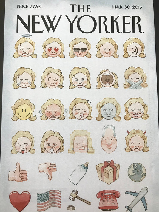 March 30, 2015 - The NEW YORKER Magazine original cover - Hillary Clinton