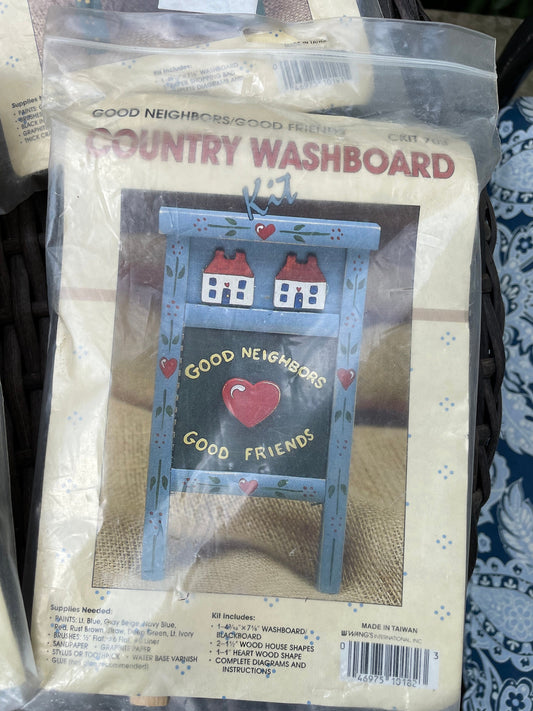 Vintage Craft kits - your choice of little country style washboard or faux fence patterns - Wangs International